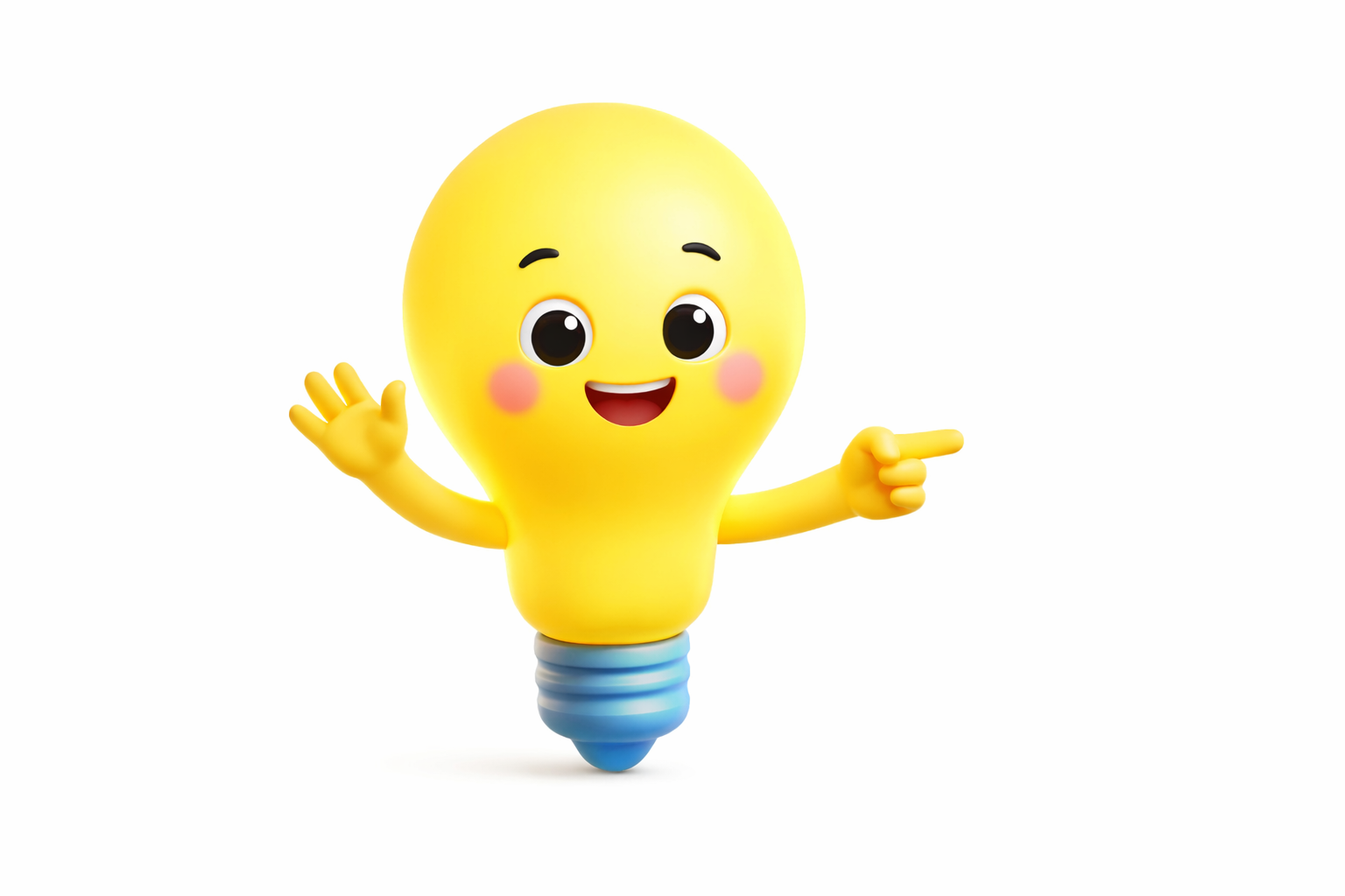 Wattie, the My Wattie app mascot, waving